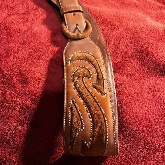 Vintage Brown Leather Fashion Belt - Picture 5 of 13